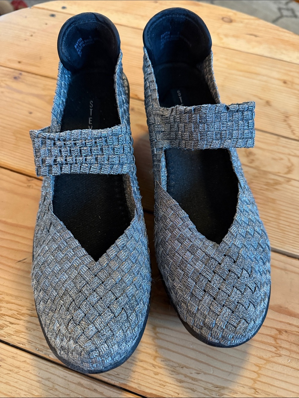 Steven By Steve Madden Woven Mary Jane in Gray